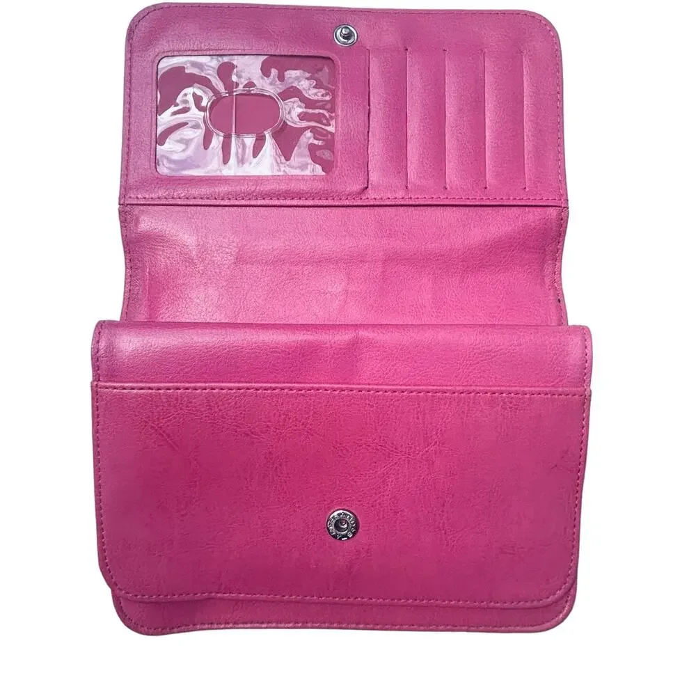 Buxton Pink Double Wallet Lots of Storeage Multiple Card Slots Very Clean